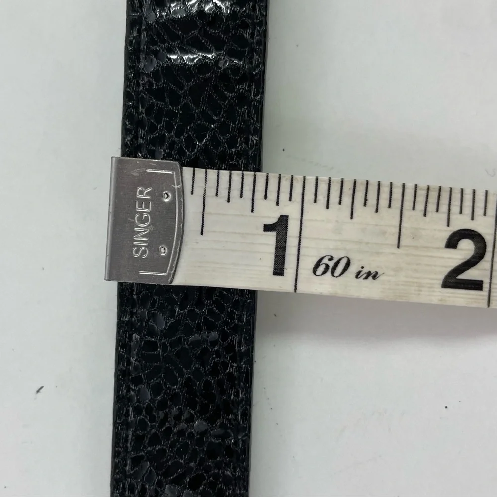 New York & Company Black Snakeskin Clip Closure‎ Belt